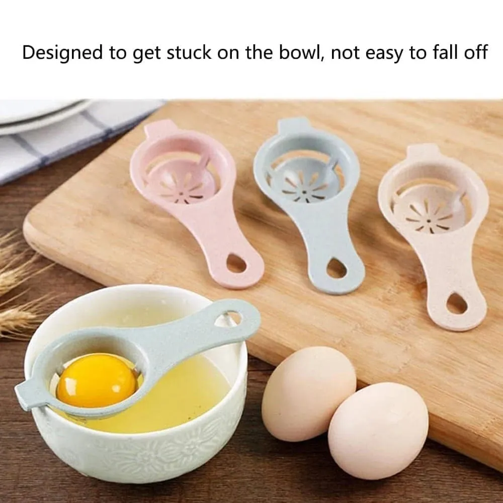Egg Separator For Raw Eggs，Wheat Stalk Egg Yolk White Separator Divider Tool Kitchen Baking Gadget (4pcs)