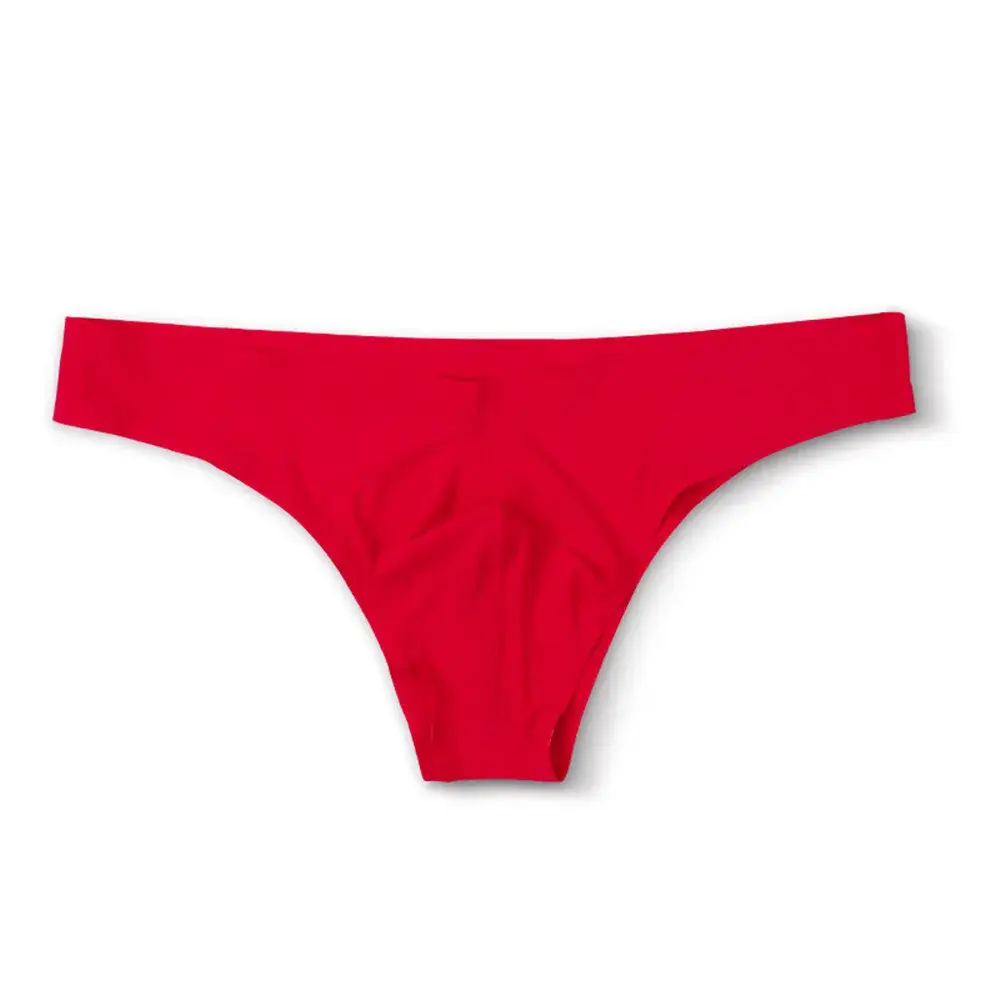 Summer Men's Seamless Ice Silk Briefs Comfortable Cool Breathable Low-waist Plus Size Underwear U-shaped Convex Shorts