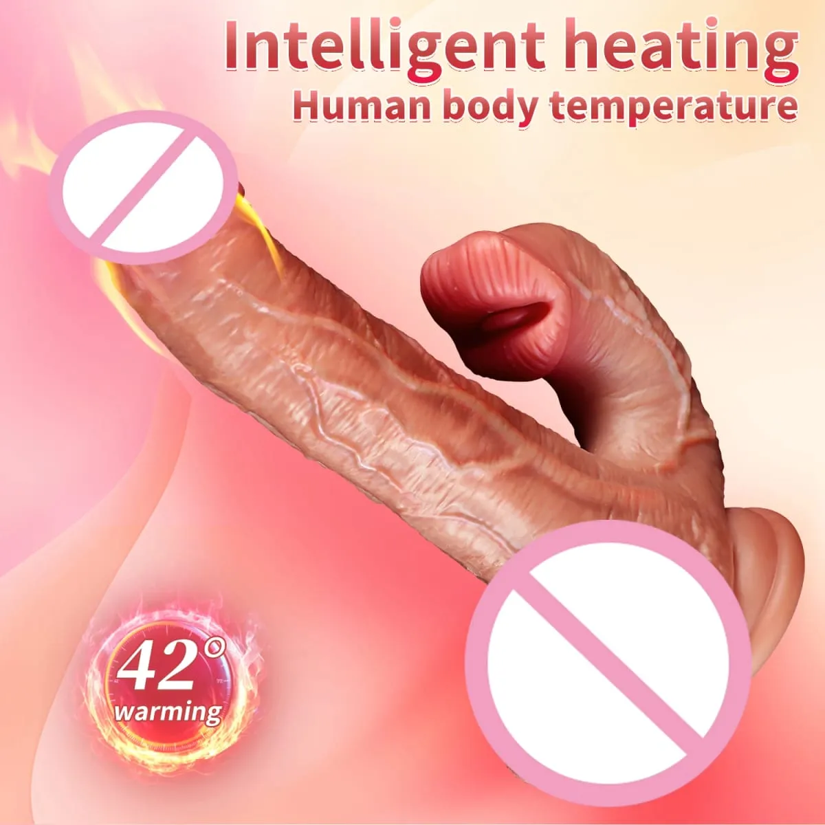 Realistik Dildo Vibrator Teleskopik Kawalan Jauh Wanita Pelancap Faraj Palam Dubur Zakar Dipanaskan Bergetar Mainan Seks untuk Wanita