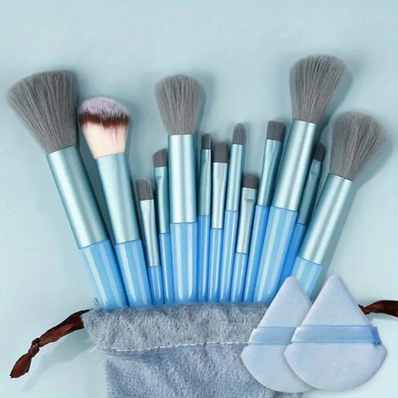 Makeup Brushes Set 13Pcs Premium Synthetic Brush Foundation Powder Blending Concealer Eyeshadow Blush Cosmetics Brushes Travel — image 14