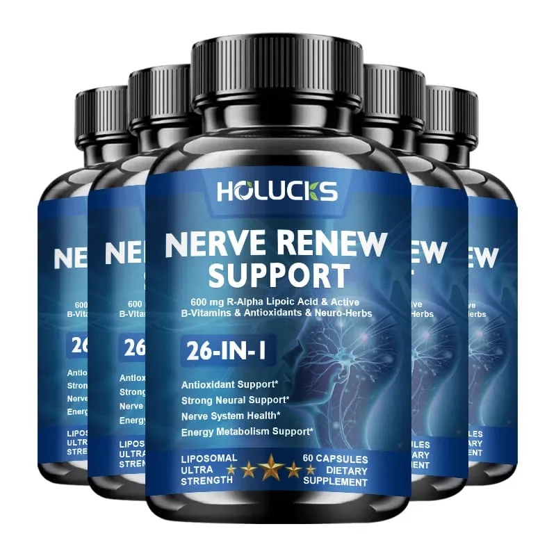 Nourish Nerve Supplement 26-IN-1 Formula Contains Vitamin B Complex R-Alpha Lipoic Acid Support Heart Nerve Brain Health — image 11