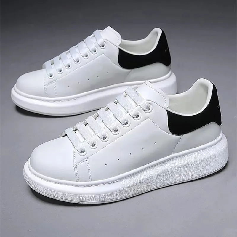 White Vulcanized Sneakers Men's Flats Comfortable Shoes Lace up Zapatillas Hombre Women Casual Sneakers Plus Size 35-45 — image 4
