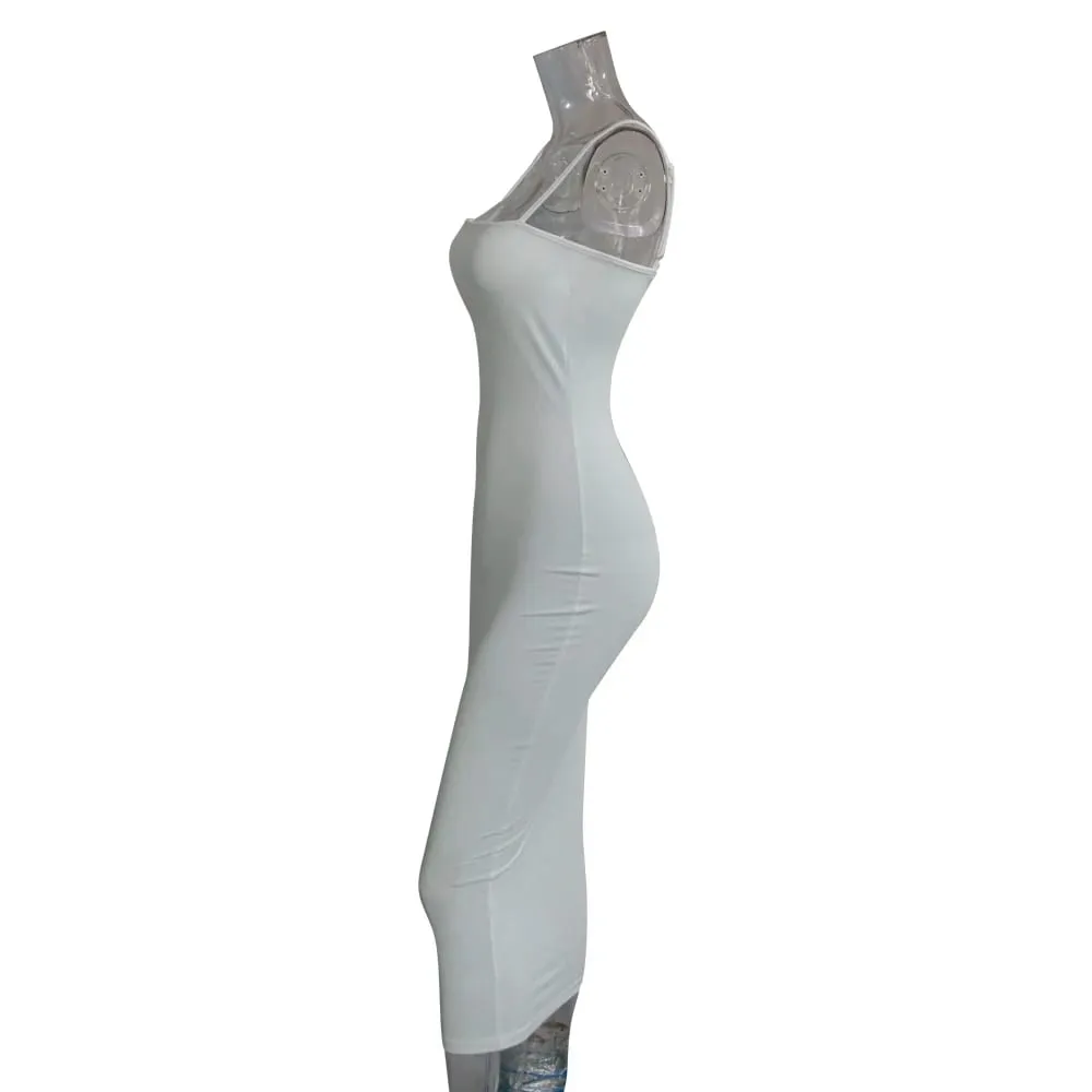 JZ461 Vestido de verano para mujer, vestidos largos con tirantes, vestido Sexy con tirantes para Club