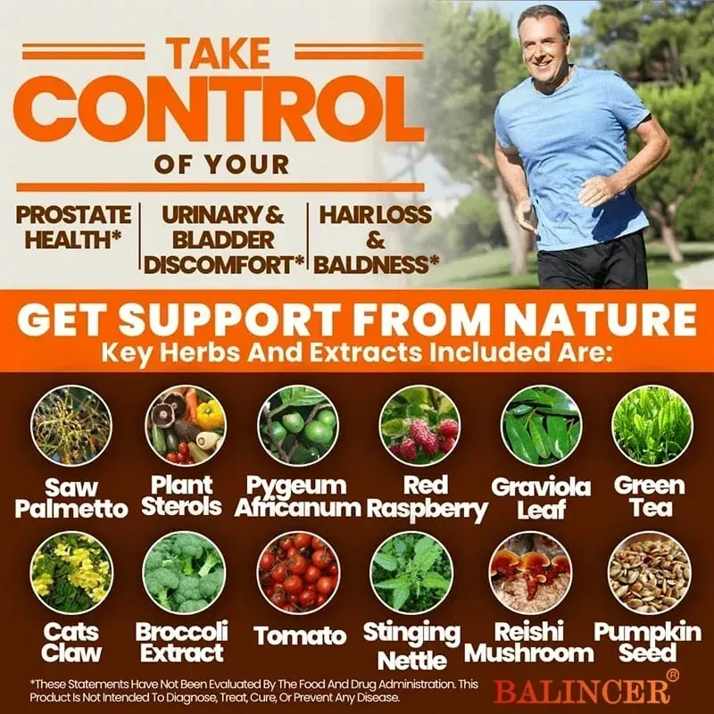 Saw Palm Supplement Containing Antioxidant Vitamins Supporting The Prostate and Promoting Urinary System Health