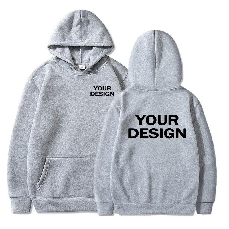 Niestandardowe nadruki Męskie damskie bluzy Luźna odzież na co dzień Bluzy w jednolitym kolorze Z długim rękawem Z kapturem Osobowość Streetwear Bluzy
