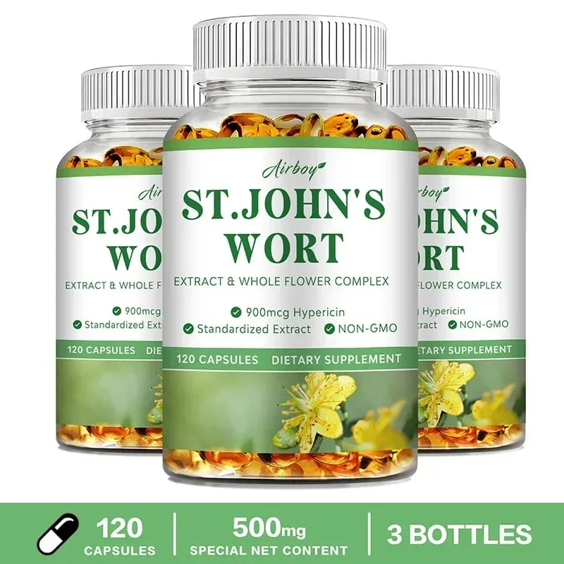 St. John's Wort - Relaxation Supplement That Helps Soothe The Nervous System Relieve Stress Improve Mood and Regulate Sleep