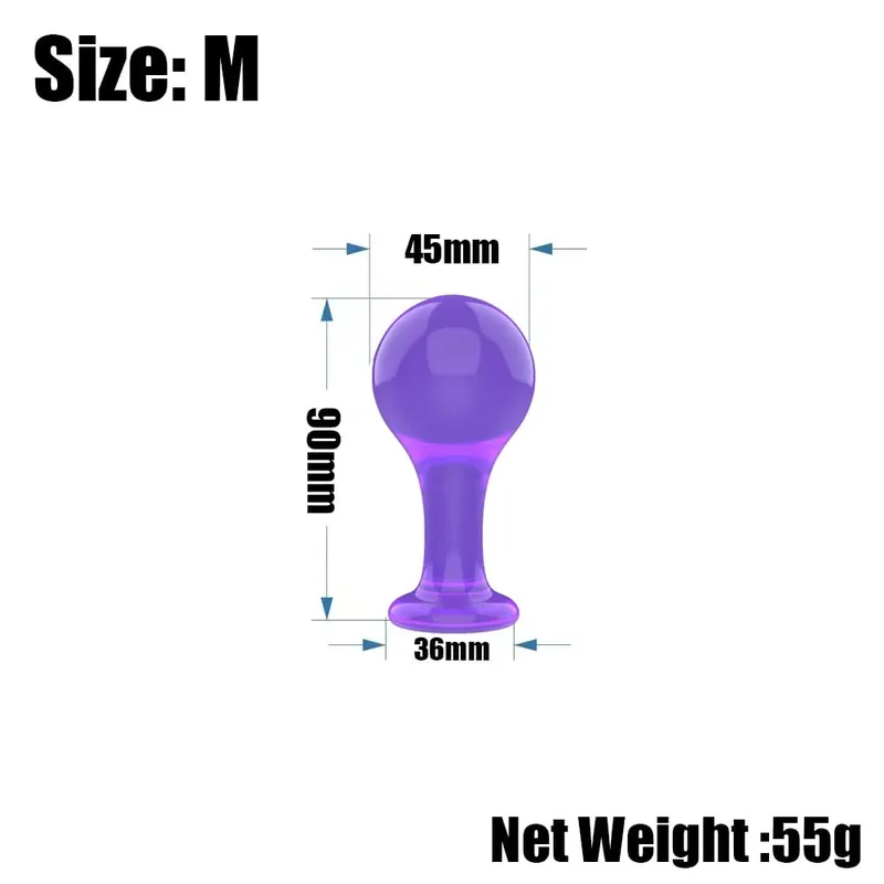 Anal Butt Plug Anal Trainer Sex Toy with Long Pleasure Wand with Tapered Head Unisex Bum Plug for Men Women — image 7