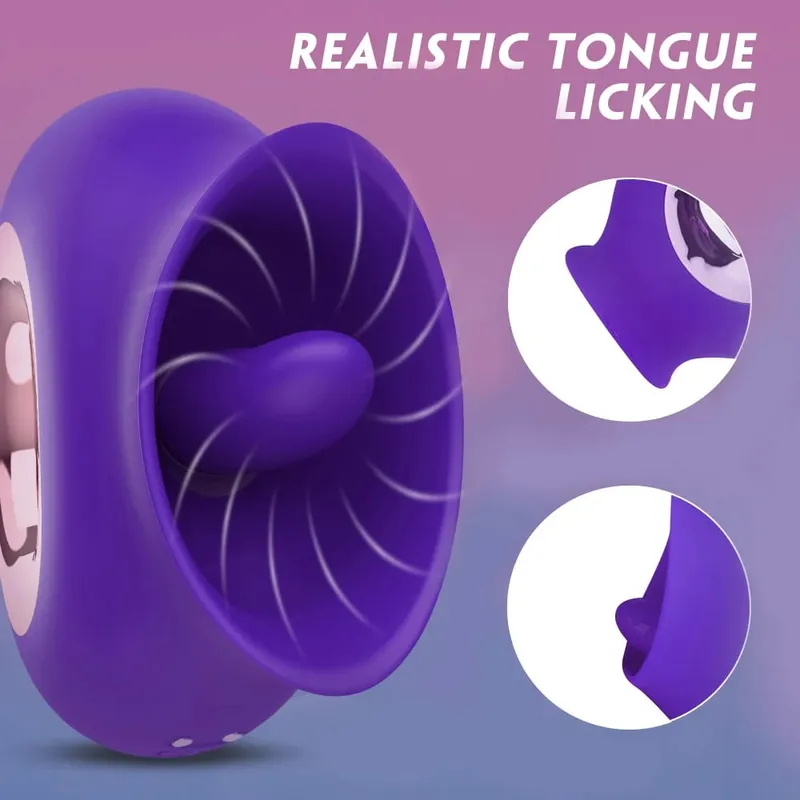 Vibrador para lamer la lengua y el clítoris, juguete sexual para clítoris y pezones de 9 velocidades para mujeres, estimulador del orgasmo del punto G, juguete de masturbación femenina