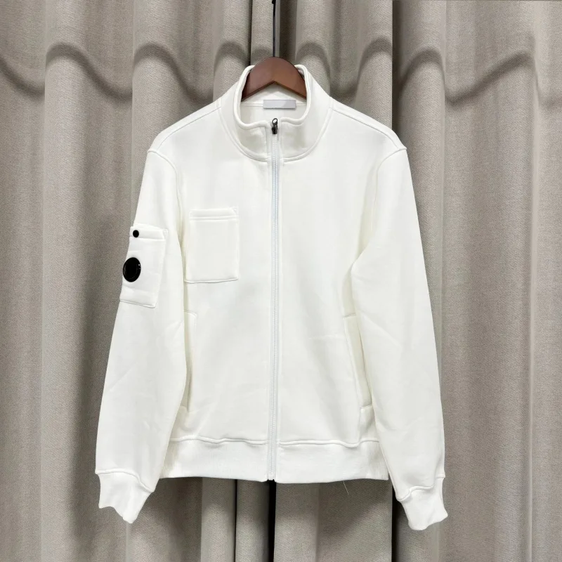 Spring New Style Casual Pure Color Stand Collar Jacket Men's Long Sleeve Zipper Closure Comfortable Cotton Sweatshirt