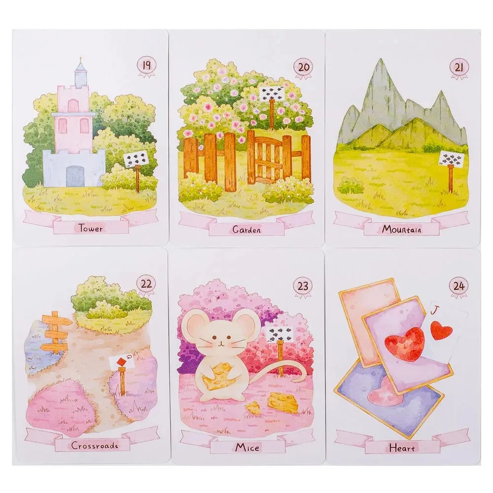 Dream Lenormand Tarot Card Deck 43 Cards Oracle Board Game for Kids Family & Friends Perfect Puzzle Leisure Activity 8.9 x 5.7cm