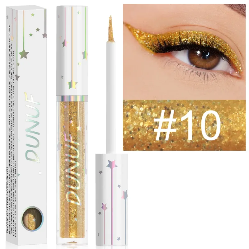 Diamond Blue Sequins Eyeliner Glitter Shiny Brighten Lying Silkworm Makeup Highlight Liquid Eye Liners Pigment Green Silver Gold