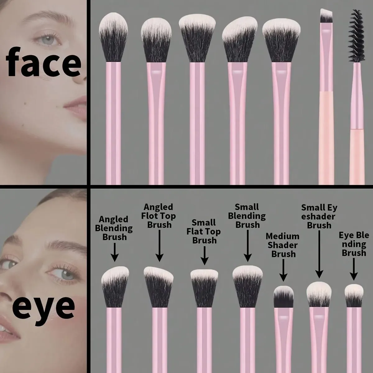 13pcs Professional Makeup Brush Set Soft Face & Eye Brushes for Foundation Concealer Eyeshadow Blending and Highlighting