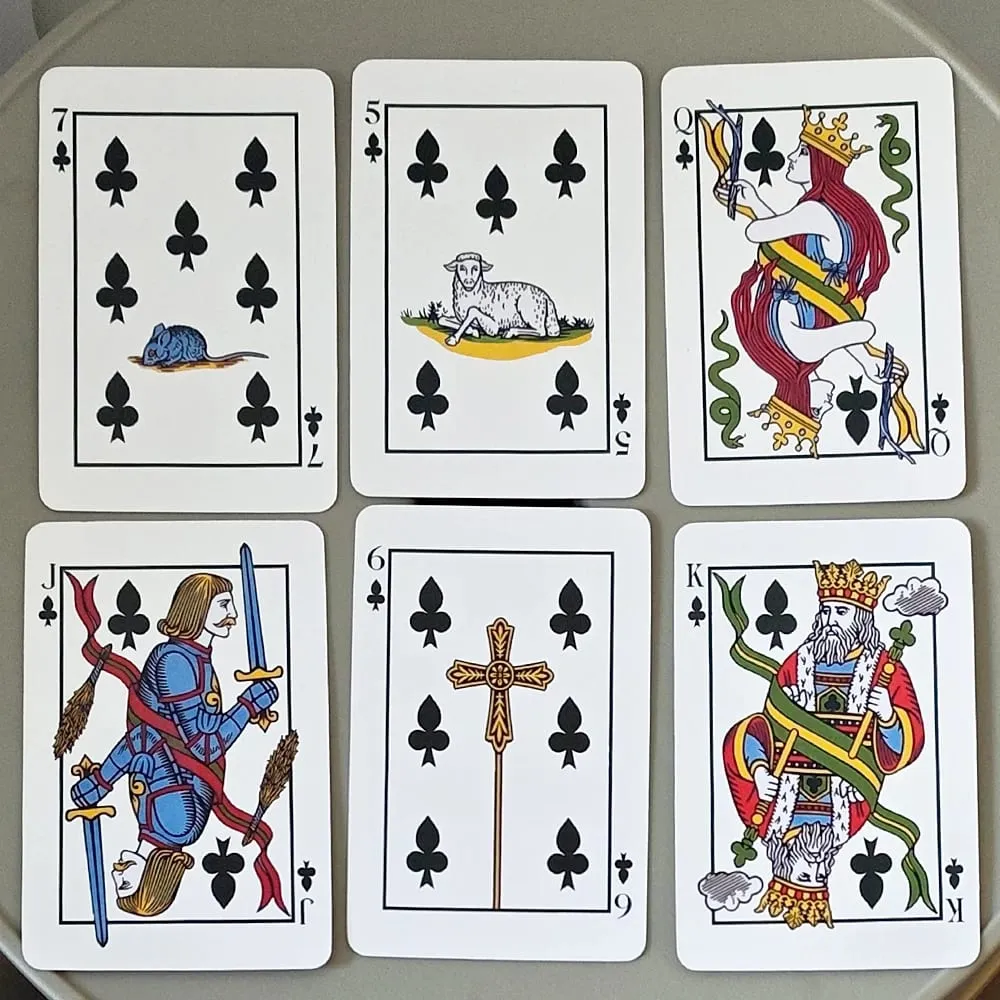 The Playing Card Deck Vintage Art Fortune Telling & Divination Cards