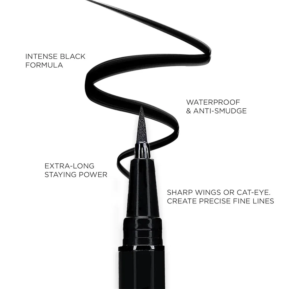 1Pc Black Fine Long Lasting Liquid Eyeliner Water Pen Waterproof Quick-drying No Fading Eye Liner Beginner Friendly Eye Makeup