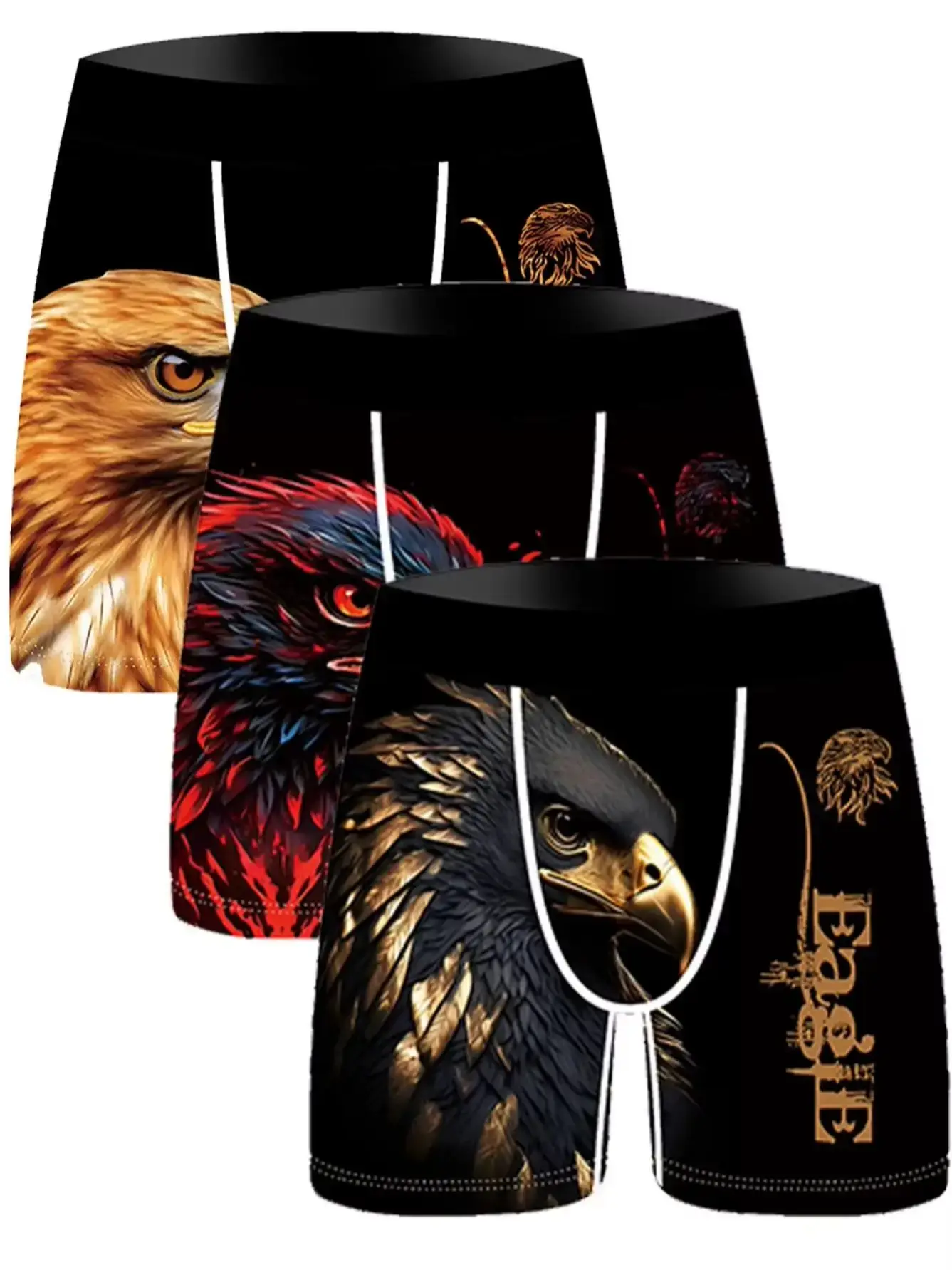 3-Pack Fashionable Men's Boxer Shorts, Comfortable, Soft, Fashionable, Printed, Casual and Versatile Men's Underwear 3256813065858825