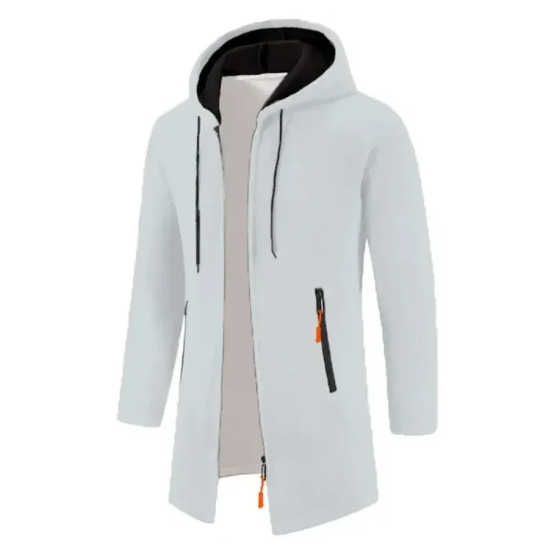 Nieuwe heren trui met lange mouwen en capuchon voor mannen rits sweatshirts oversize streetwear warme effen kleur herfst jas hoodie mannen
