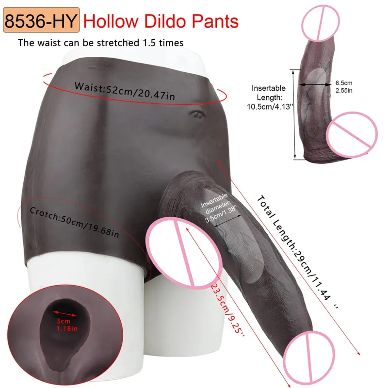 Wearable Extra Large Penis Sleeve Silicon Soft Hollow Penis Panties High-Grade Adult Intimate Toys For Men Adult 18+ Tools