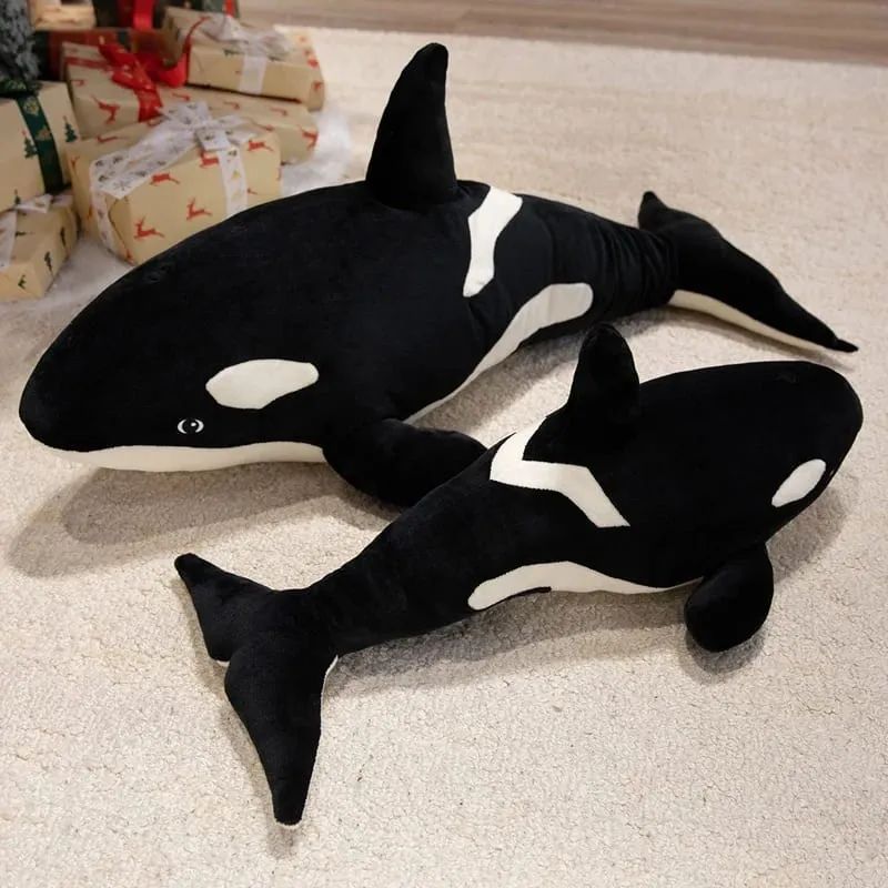 50/70 cm Orca gyilkos bálna plüss párna puha fekete fehér bálna dobópárna hálószoba kanapé dekor óceán témájú plüss párna ajándék