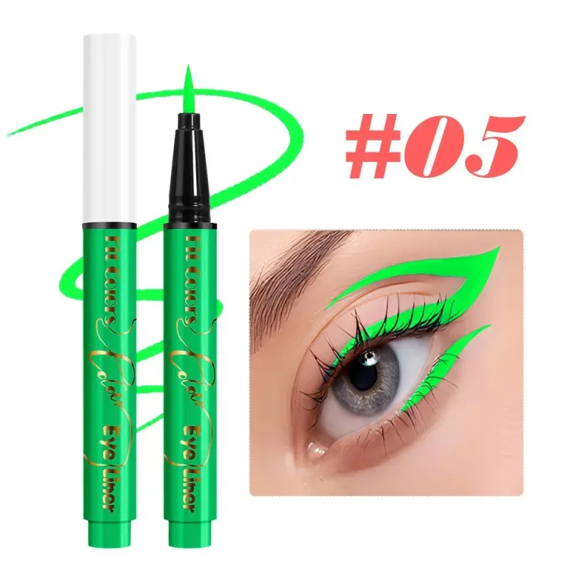 UV Fluorescent Glow Liquid Eyeliner Pen Waterproof Face Color Paint Neon Colorful Halloween Christmas Party Art Stage Eye Makeup