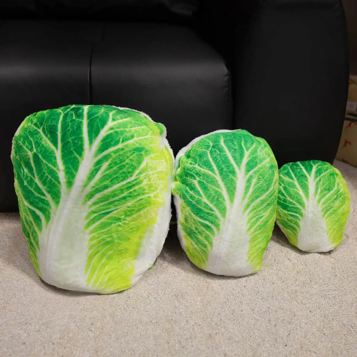 3D Lifelike Plush Chinese Cabbage Watermelon Blanket Simulation Stuffed Poached Egg Throw Pillow with Blanket 2 In 1 Cushion — image 7