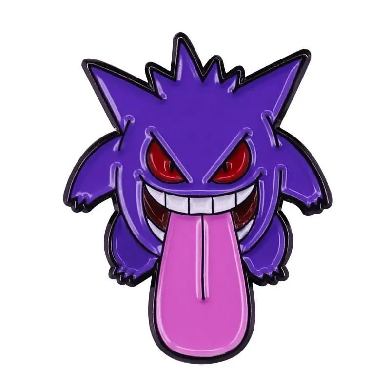 Anime Games Pokemon Enamel Pins Collect Mobbles Gengar Metal Cartoon Brooch Backpack Hat Bag Collar Lapel Badges