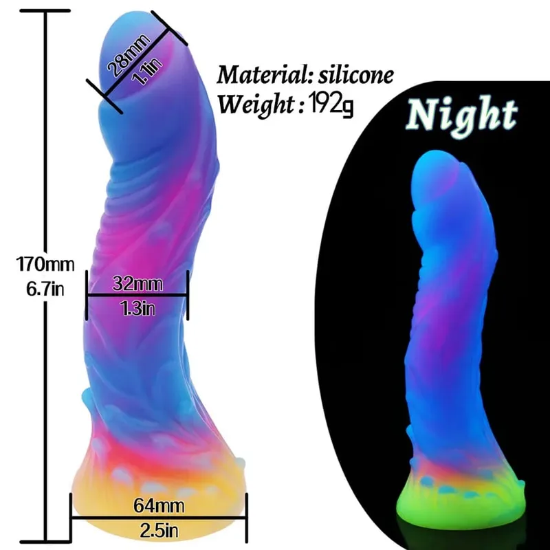 สมจริง Night เรืองแสง Anal Plug Luminous Monster Dragon Dildo สำหรับผู้หญิงผู้ชาย Butt Plug เซ็กซี่สุนัขรูปร่าง Sex Toy สำหรับคู่
