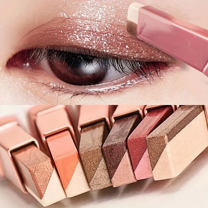 Double Color Eyeshadow Stick Pearlescent Eyeshadow Pencil Glitter Liner Highlighter Multicolor Eye Shadow Eyes Makeup Cosmetics
