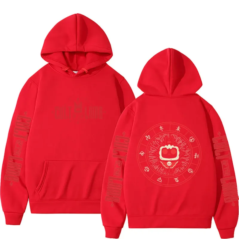 Game Cult of The Lamb Print Hoodie Lalaki Babae Vintage Fleece Cotton Pullover Hoodies Unisex Fashion Casual Oversized Streetwear