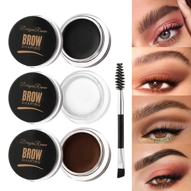 Eyebrow Styling Glue Pomade Eyebrow Styling Soap Brows Gel Wax Fixer With Brush For Women Eyebrow Cosmetics Make Up Eyebrow Gel