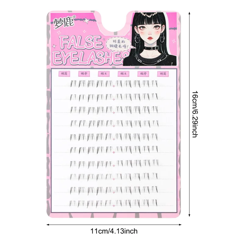 Lông mi giả C Curl Tự nhiên & Wispy Lash Wisps Manga Lông mi tự dính Hoàn hảo cho các cô gái Đi chơi đêm Dụng cụ trang điểm mắt — image 22