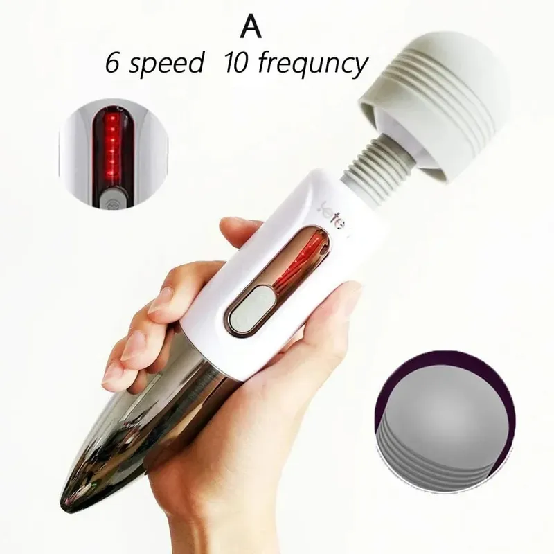 Leten AV Magic Wand Massager Huge Head Vibrator for Female Masturbation Orgasm Nipple Clitoris Stimulator Sex Toys for Woman