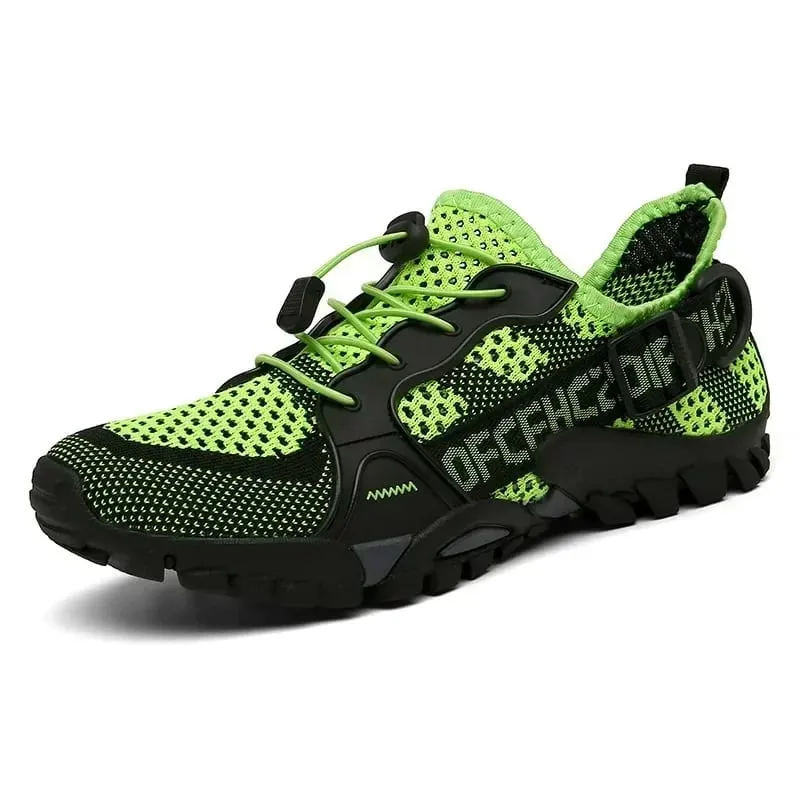 Plus Size Outdoor Shoes Men's Summer Breathable Walking Shoes Women's Hiking and Wading Mesh