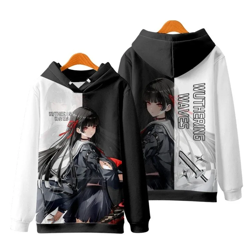 Game Wuthering Waves All Role Playing 3D Hoodies Sweatshirts Fashion Men's Anime Pullover Autumn/Winter Outdoor Casual Tracksuit