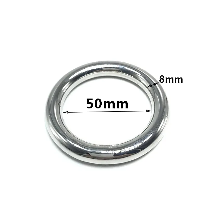 6 sizes Stainless Steel Male Penis Ring Ball Scrotum Stretcher Ejaculation Delay Metal Cock Rings BDSM Sex Toys For Men Cockring