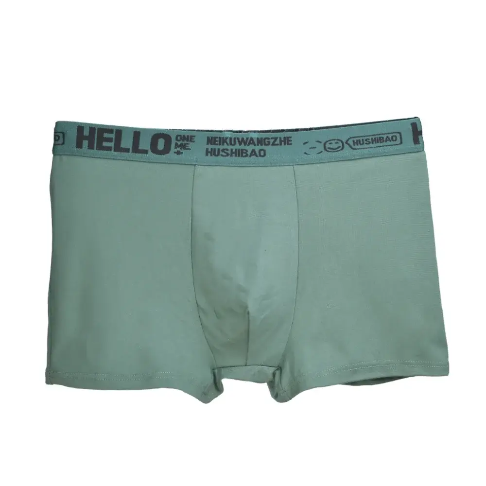 4Pcs Men's Boxer Underwear Man Mid-waist Underpants Solid Color Antibacterial Panties Shorts Homme U Convex Lingerie Aisa Size