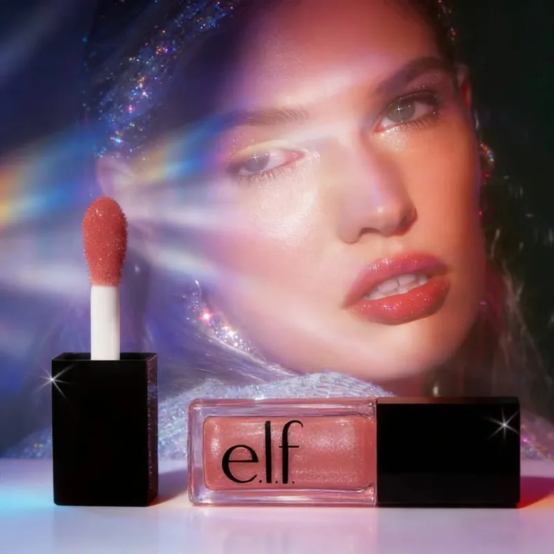 ELF Fashion Makeup Cosmetics Liquid Foundation Concealer and Brightening Lip Gloss with Flashing Lights Lip Oil Glossy Finish — image 4
