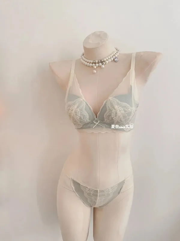 French Style Soft Lace Wireless Bra Set Women Push Up Small Breast Lift Full Cup Sexy Adjustable Comfort Lingerie Set Daily Wear — image 11