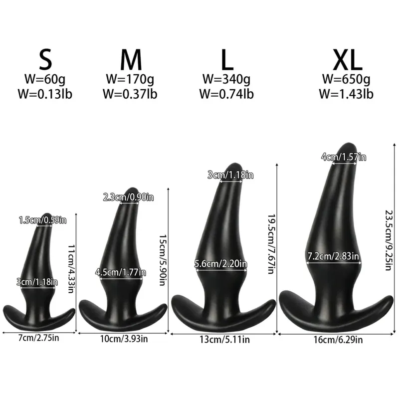3 다른 크기 아날 플러그 부드러운 실리콘 항문 엉덩이 플러그 자극기 성인 섹스 토이 여성을위한 게이 전립선 마사지 항문 트레이너 — image 2