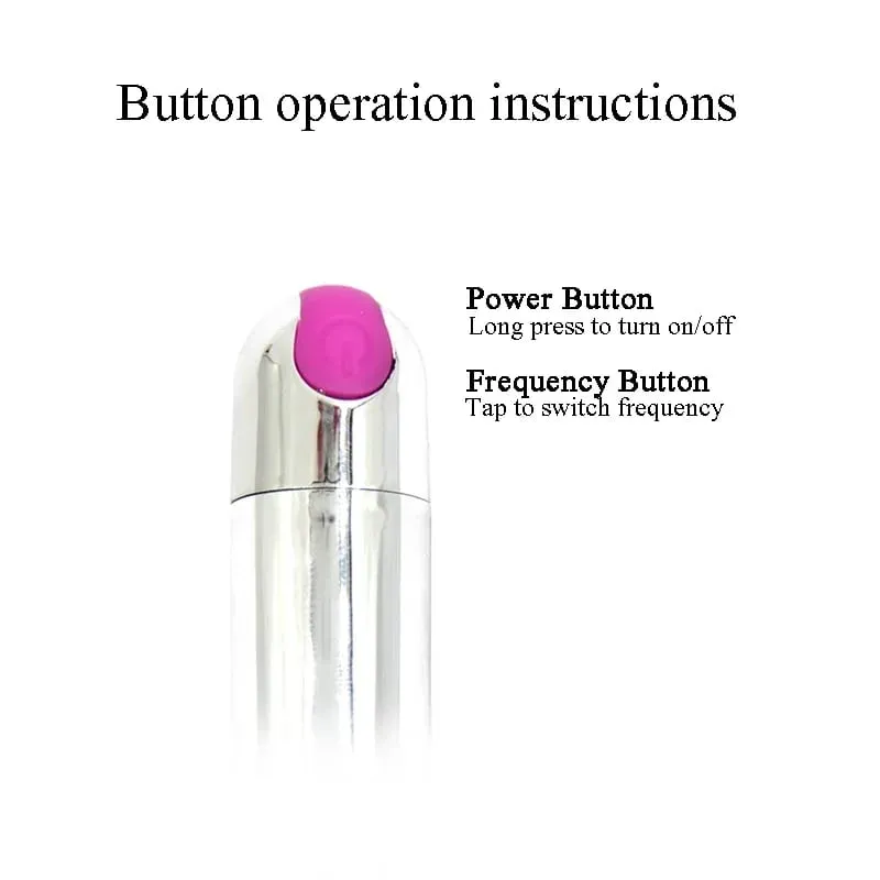 USB Rechargeable Bullet Vibrator - Waterproof Mini Powerful Vibrator 10 Modes Clit G-Spot Stimulator Sex Toy for Women