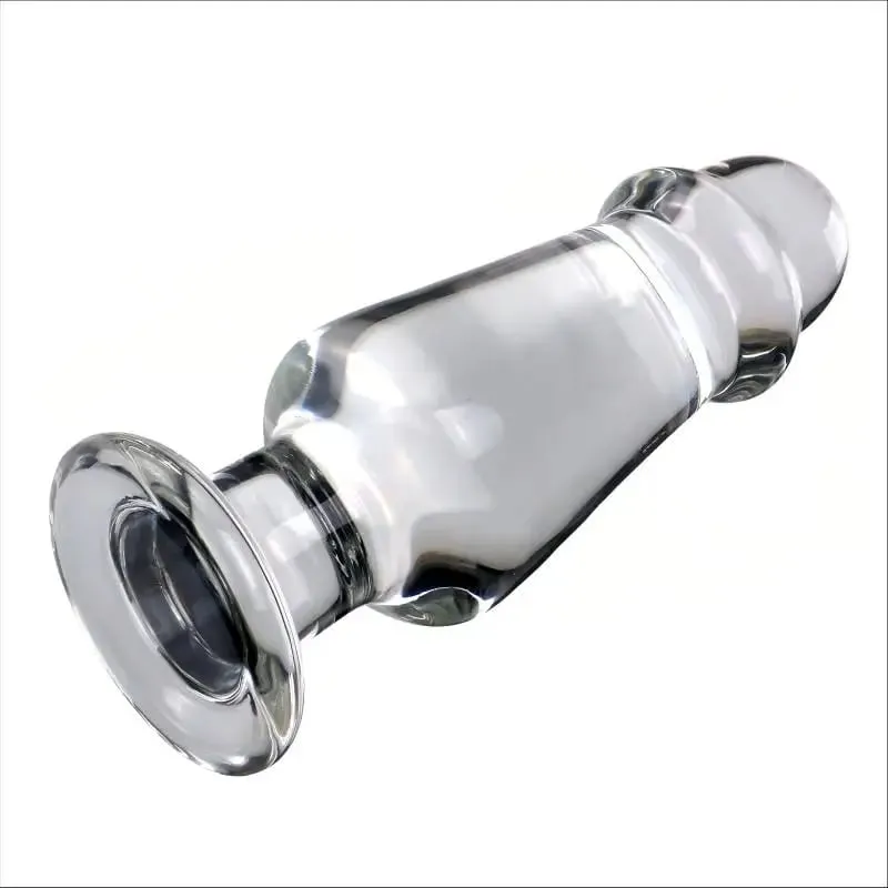 Large Diameter Glass Dildo Female Masturbator Male Prostate Stimulation Anal Expander Plug Adult Sex Toy for Enhanced Pleasure