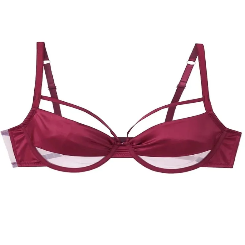 Ladies New Thin Cup Slimming Lingerie Set Soft underwire Push Up Bra Minimizing Effect Gathers Side Bulge Anti Sagging Soft