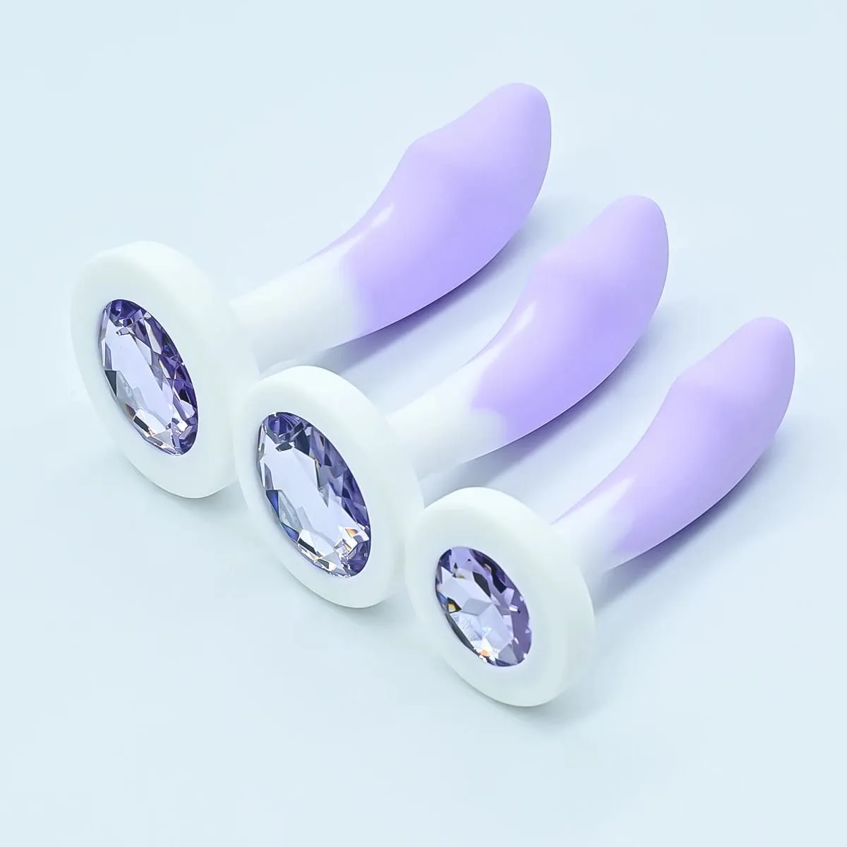 Silicone Anal Plug G-point Massage Gem Crystal Base Butt Plug Anal Masturbation Stimulator Anal Dilatancy Dildos Adult Sex Toys