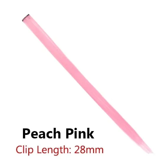 12 Colors Straight Curly Hair Synthetic Hairpieces Clip-In One Piece Pure Color Synthetic Hair Extension Pieces