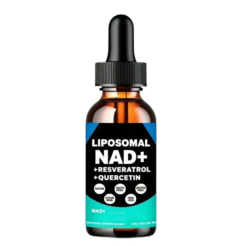 Liposomal NAD+ Supplement with Resveratrol Quercetin and Vitamin B3 – Supports Healthy NAD+ Levels and Cellular Health – 60ml