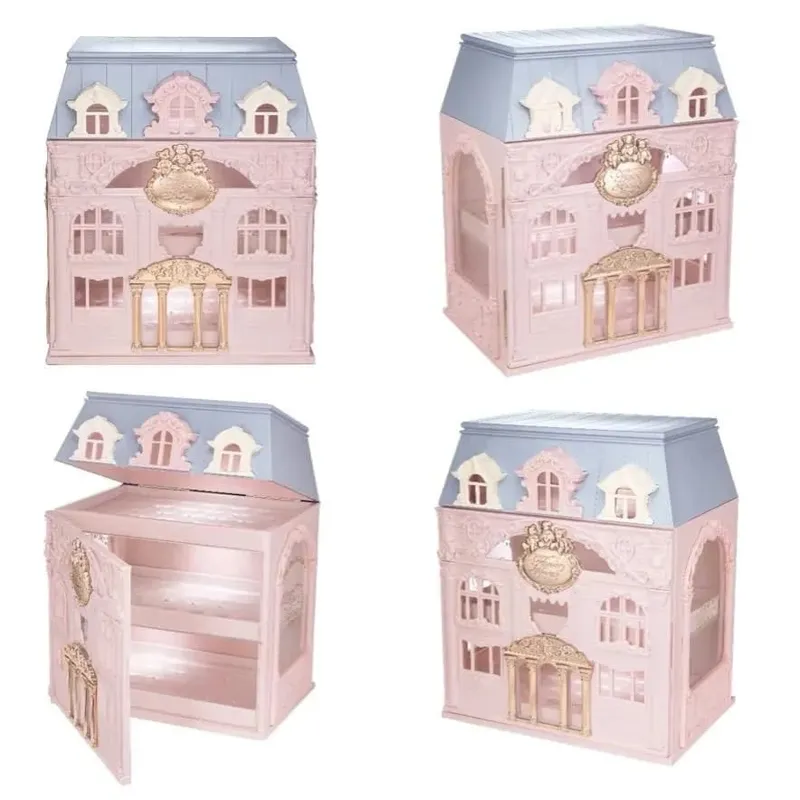 Flower Knows Violet Strawberry Rococo Jewelry Empty Box Handheld Makeup Mirror Hair Accessories And Clips Makeup 5PCS Sets