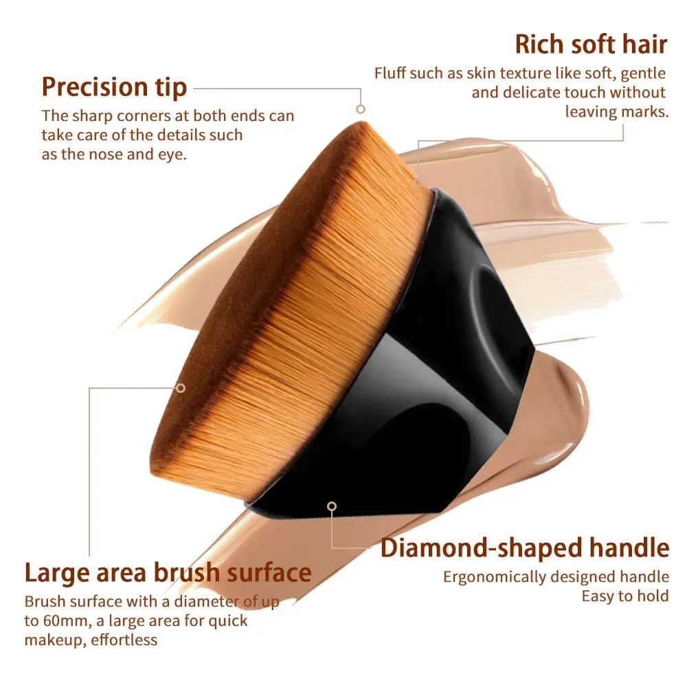 Magic Foundation Makeup Brush Flydende BB Cream No Trace Blød High Density Fiber Hårbørste Piger Skønhedsværktøj med æske — image 3