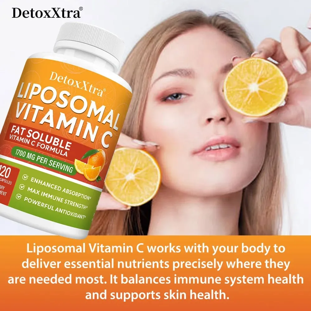 Liposomal Vitamin C 1700mg High Absorption Powerful Antioxidant Supports Collagen Production Immune & Skin Health