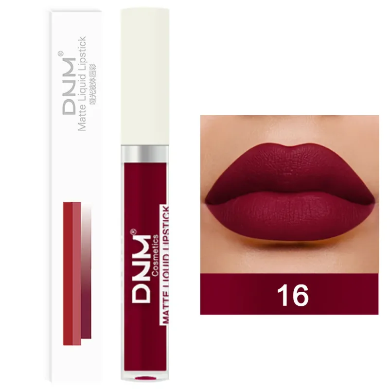 DNM 19 Color Matte Velvet Liquid Lipstick Waterproof Lasting Not Easy To Fade Lipgloss Makeup Purple Red Nude Lip Tint Cosmetics
