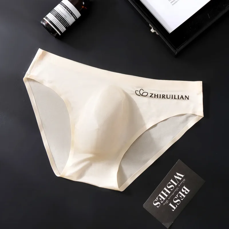 Men Ice Silk Briefs Ultra-thin Seamless Sexy Panties Male Quick Drying 3D Pouch Breathable Underwear Youth Underpants Slip Homme — image 22