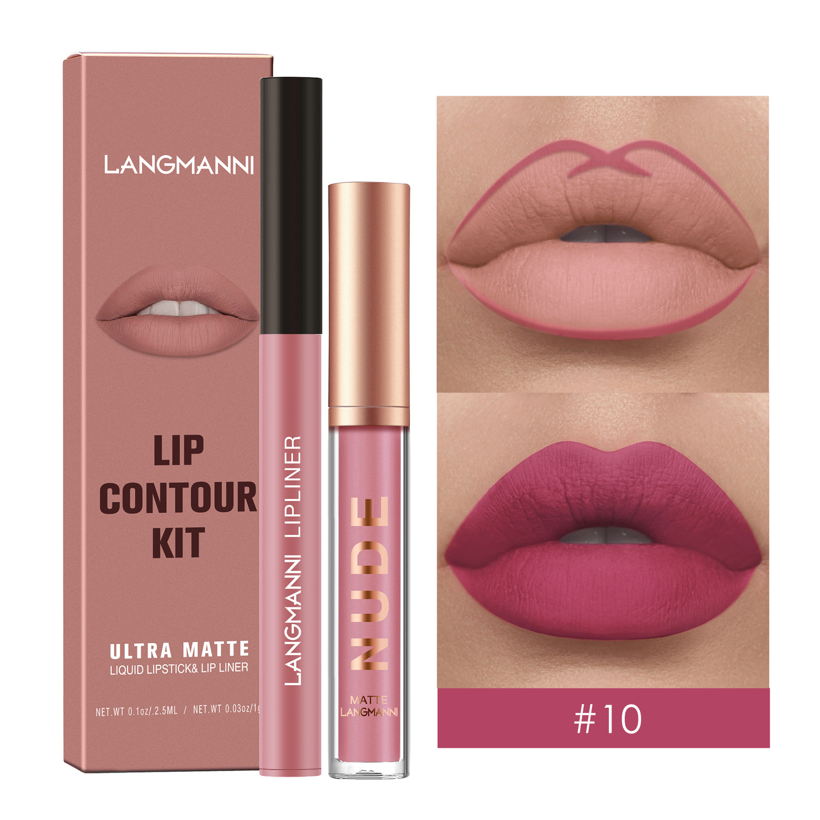 Waterproof Lasting Matte Velvet Lip Gloss Lip Liner Set 2pcs/set Lipliner Pen and Lip Gloss Combination Set Lips Contour Makeup — image 13